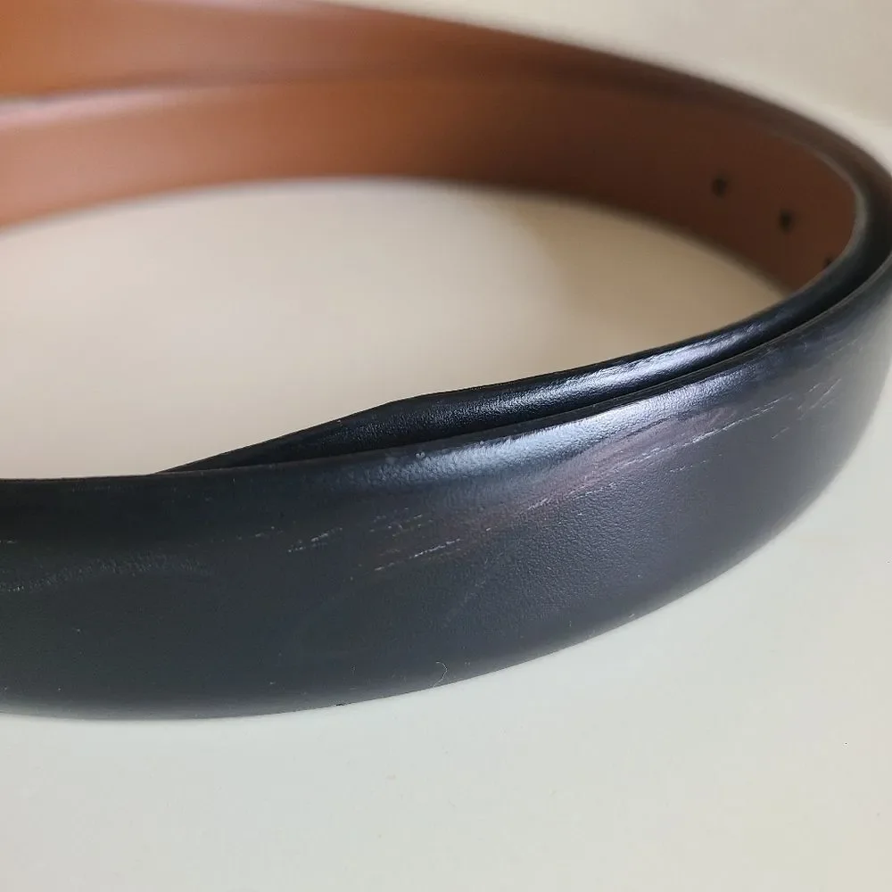 joseph abboud full grain italian leather black belt 42